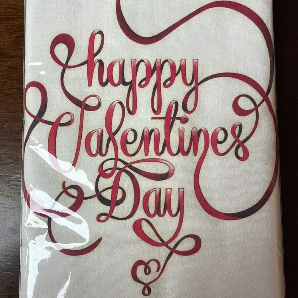 Mary Lake-Thompson Happy Valentine’s Day Flour Sack Kitchen Towel